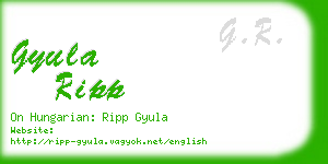 gyula ripp business card